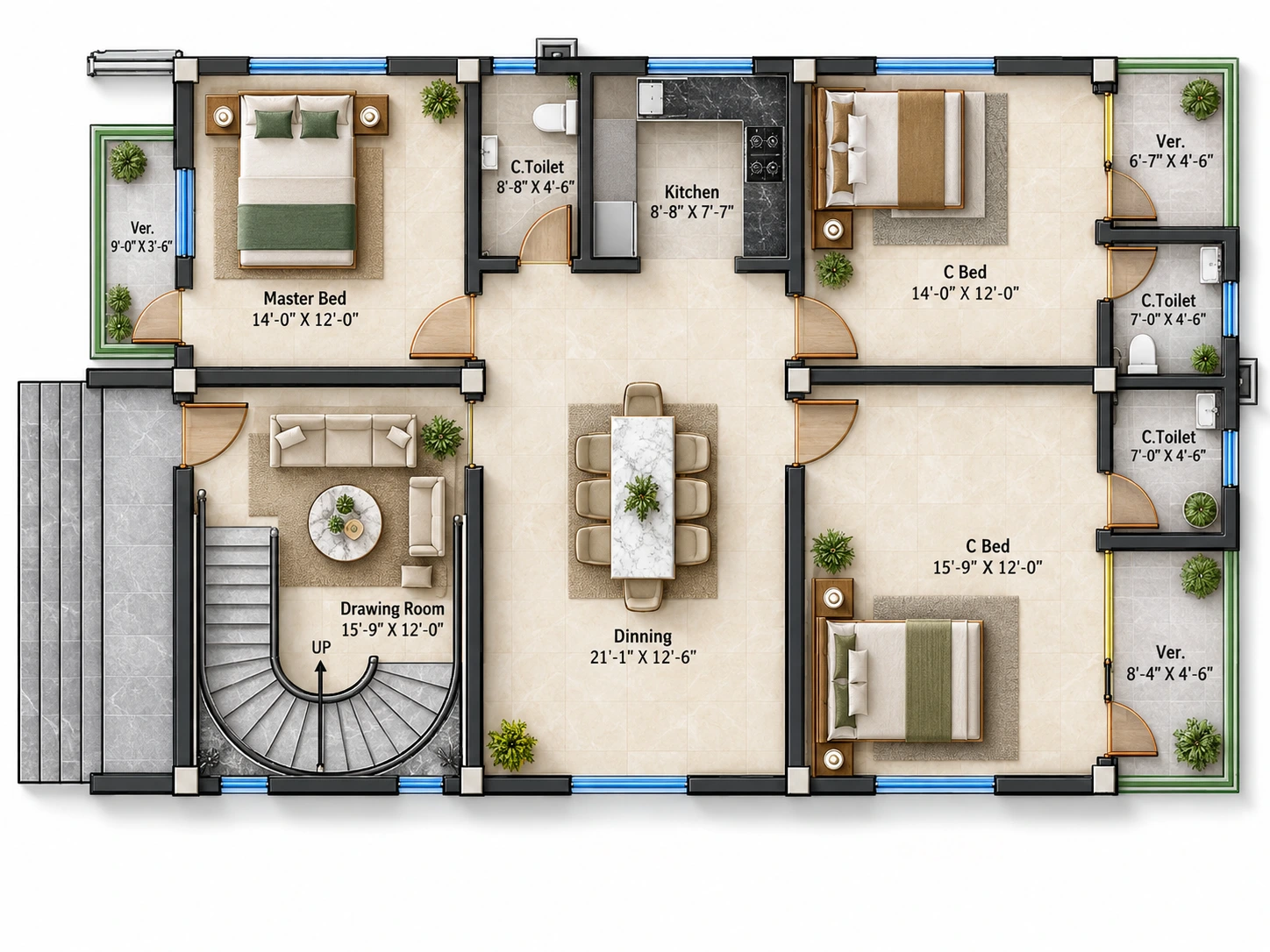 Triplex House Design