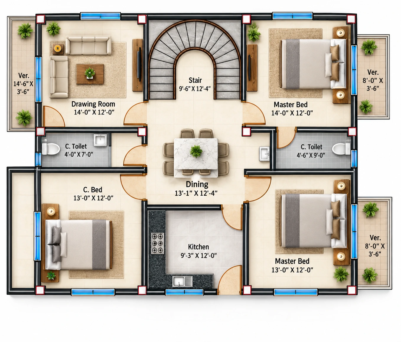 Duplex House Design