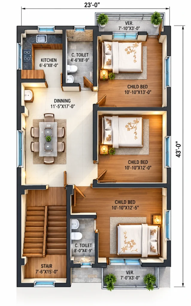 3 Storey House Design,
