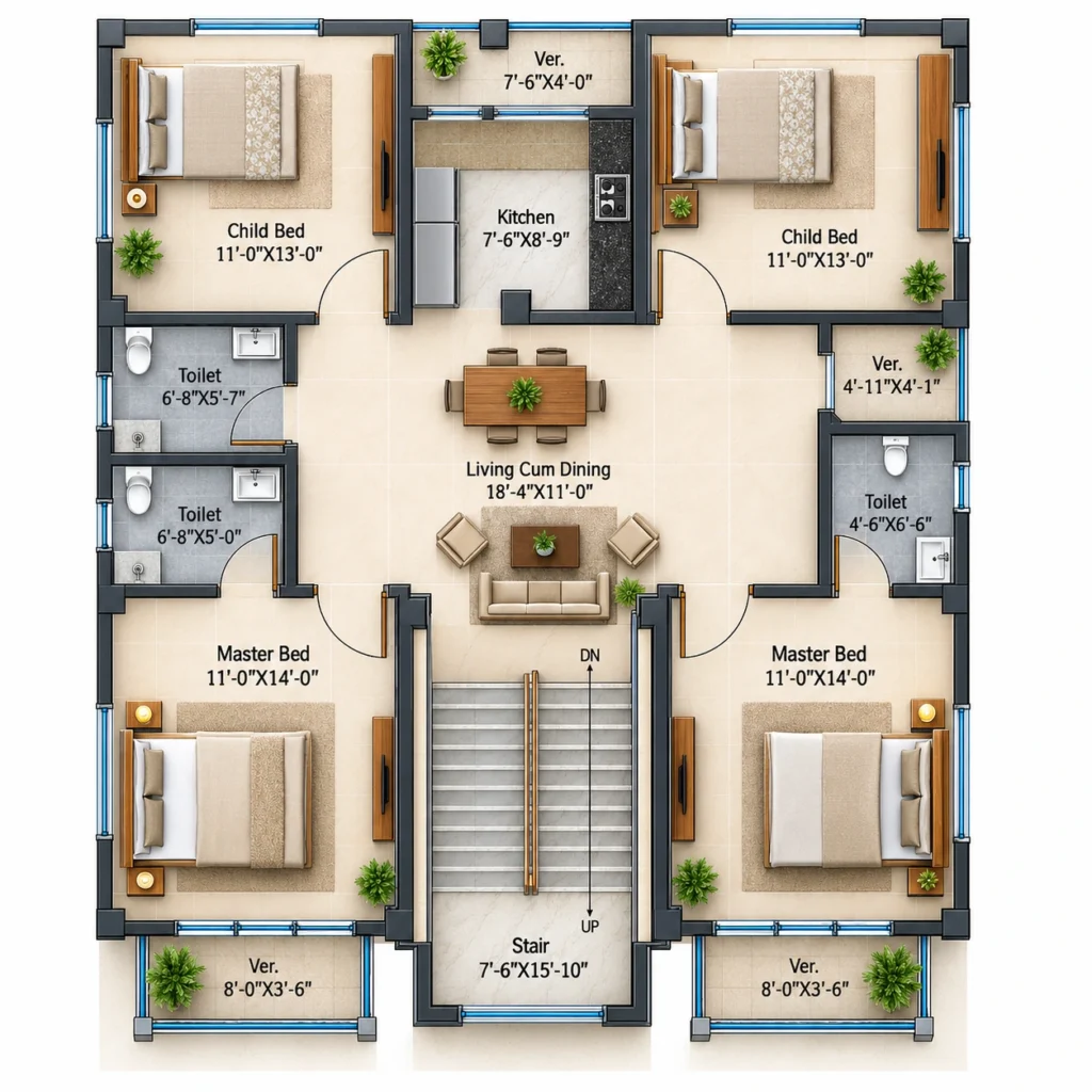 3 Storey House Design
