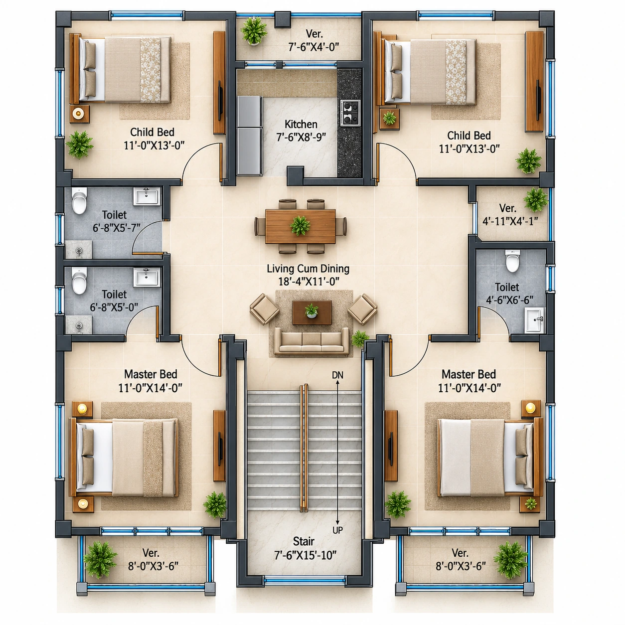 3 Storey House Design