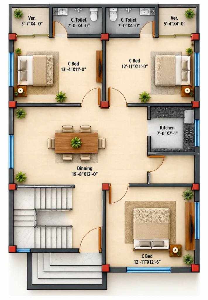 Duplex House Design
